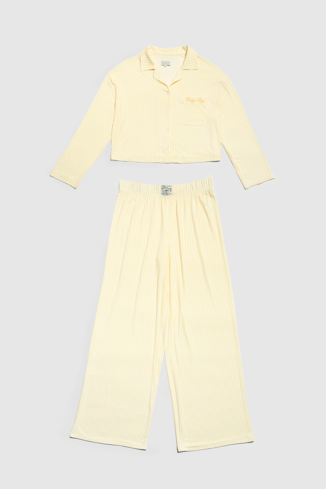 Butter Sleep Set - Lemon Pinstripe