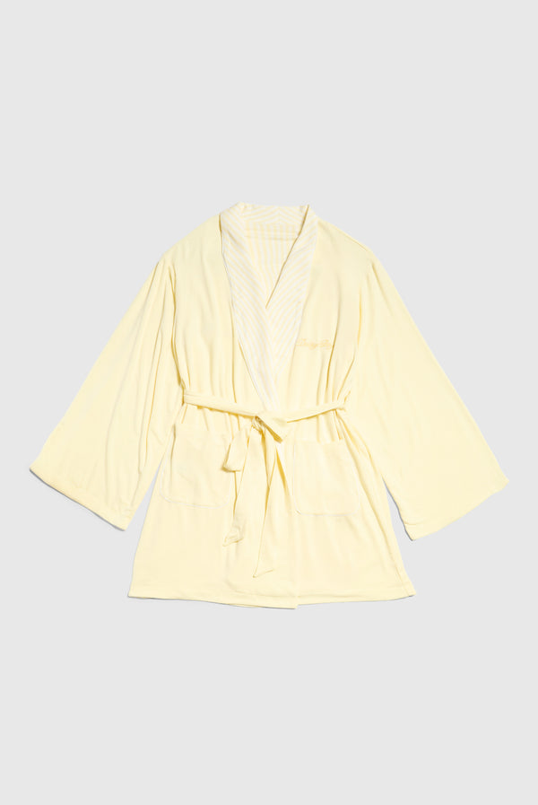 Lemon Pinstripe Robe