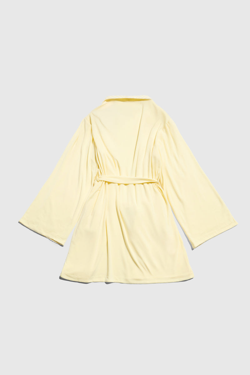Lemon Pinstripe Robe