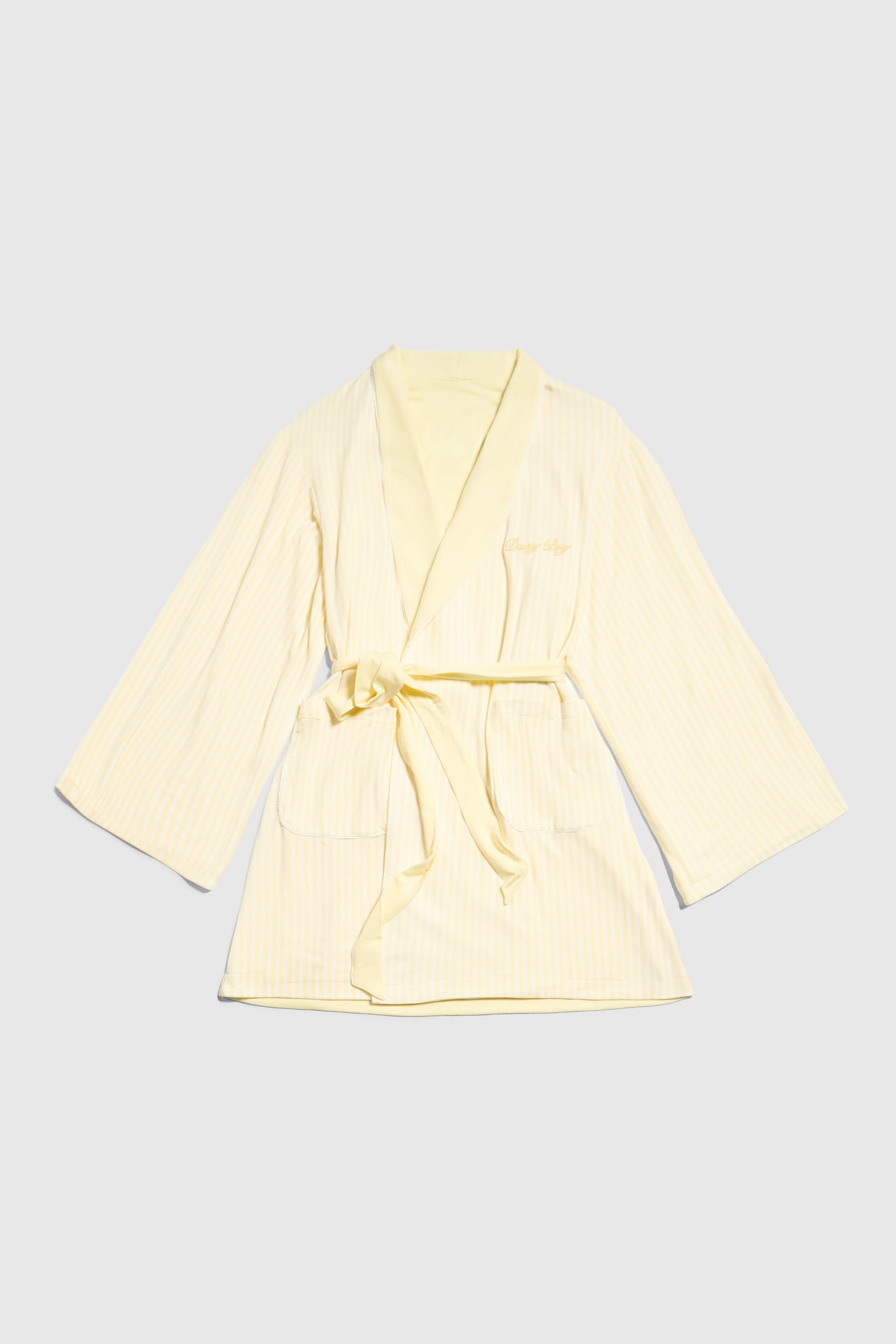 Lemon Pinstripe Robe