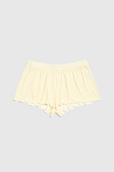 Butter Sleep Shorts - Lemon Pinstripe
