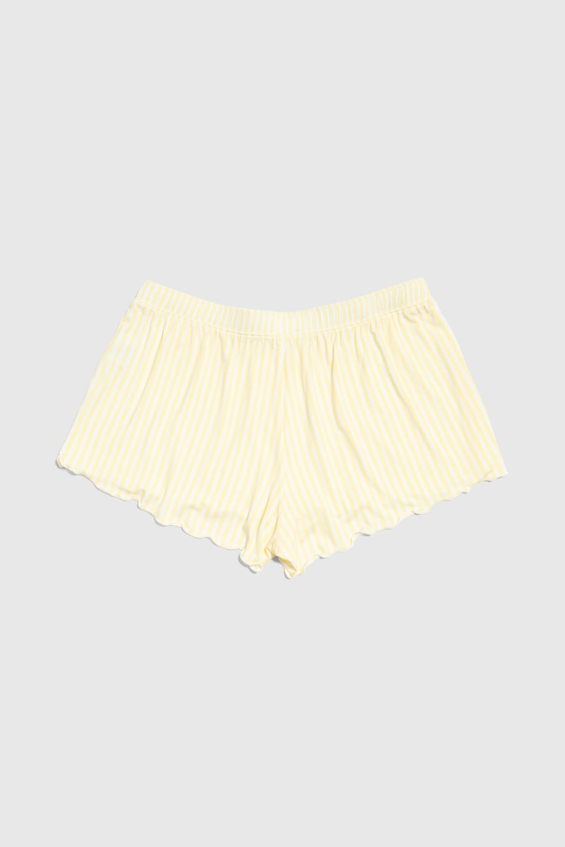 Butter Sleep Shorts - Lemon Pinstripe
