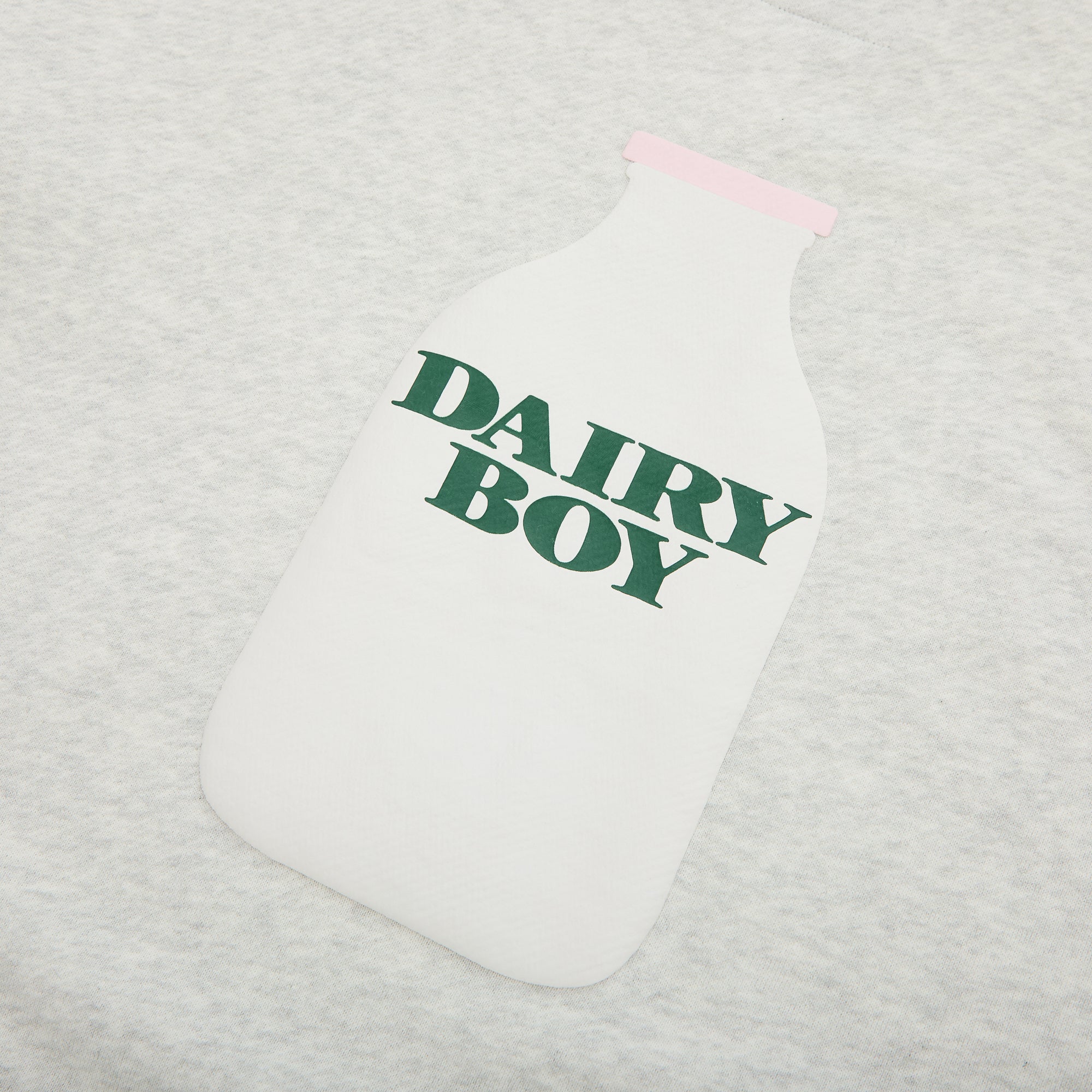 Milk Bottle Crewneck - Heather Grey
