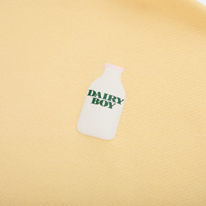 Milk Bottle Cropped Zip Up - Yellow