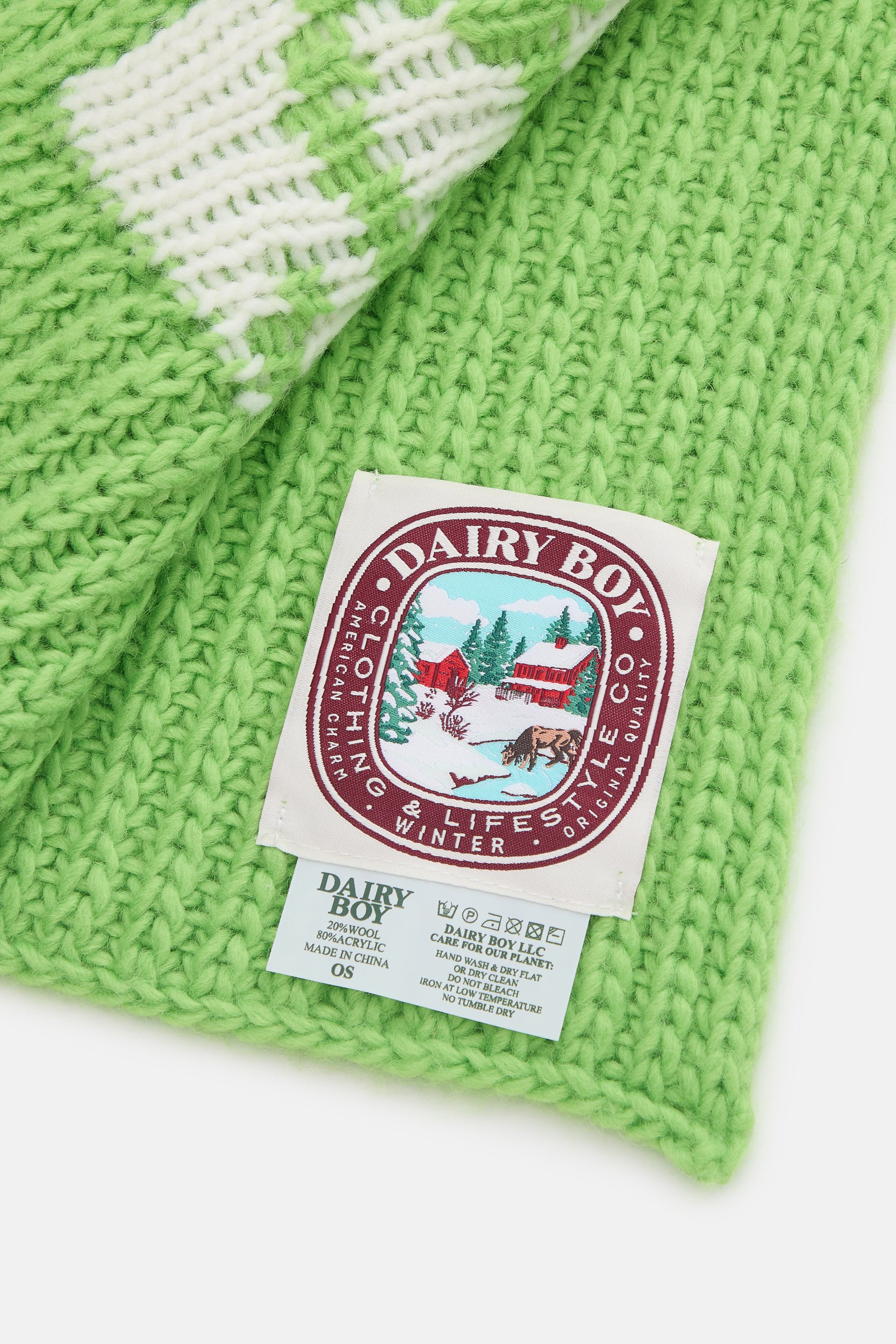 Winter Scarf - Lime Green