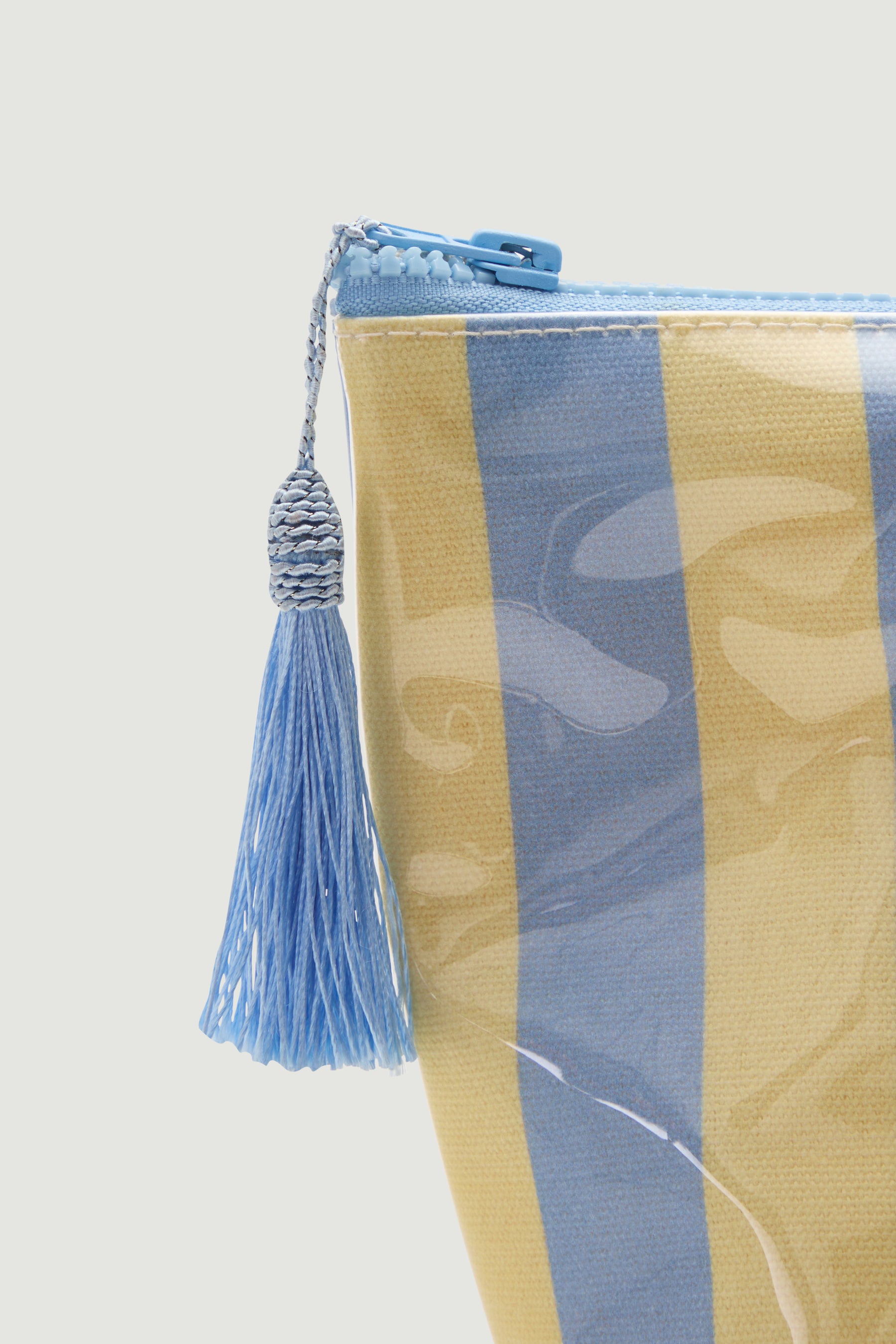 Cashmere Makeup Bag - Bluebird Stripe