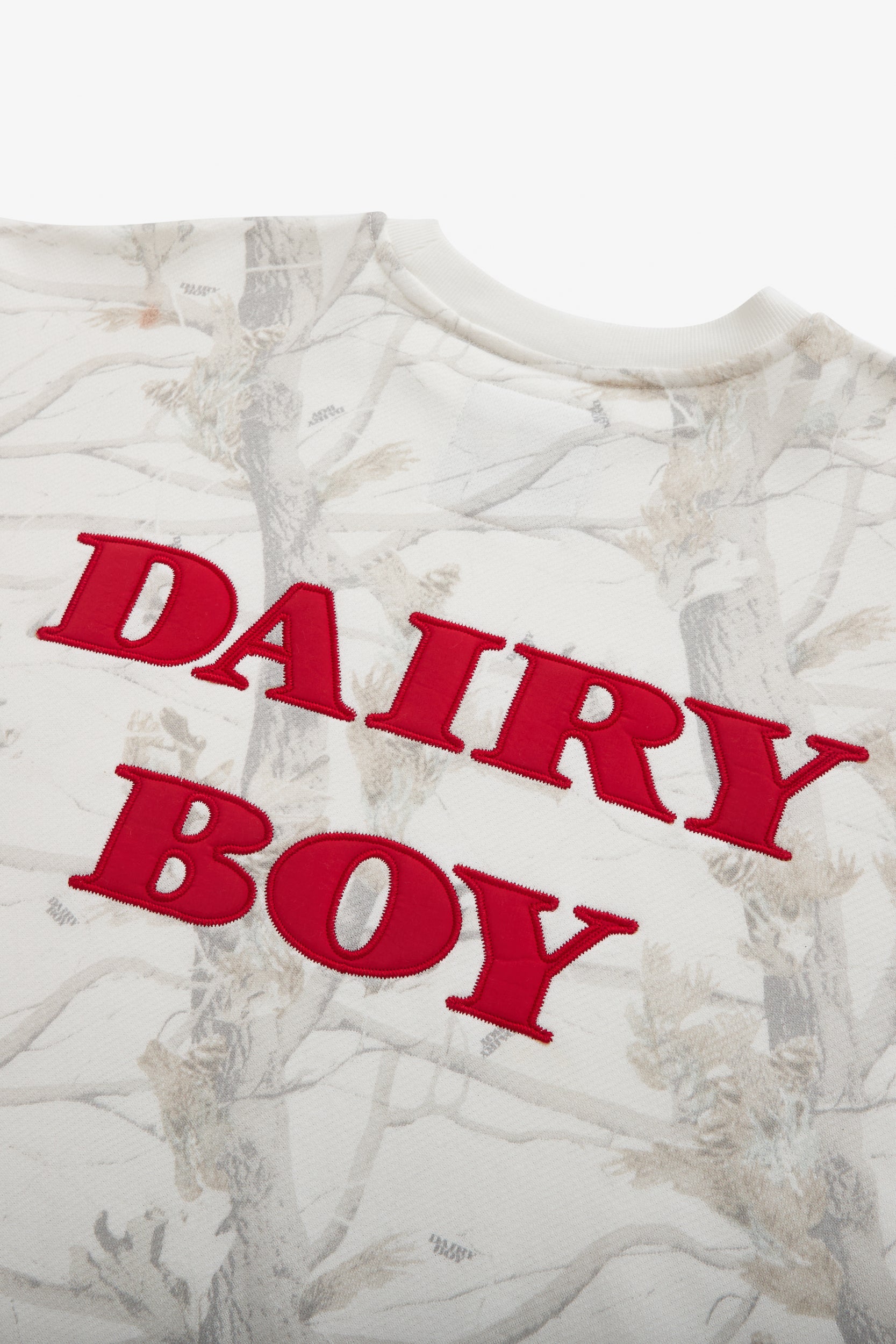 Study Break Oversized Crewneck - Woodland Camo/Barn Red