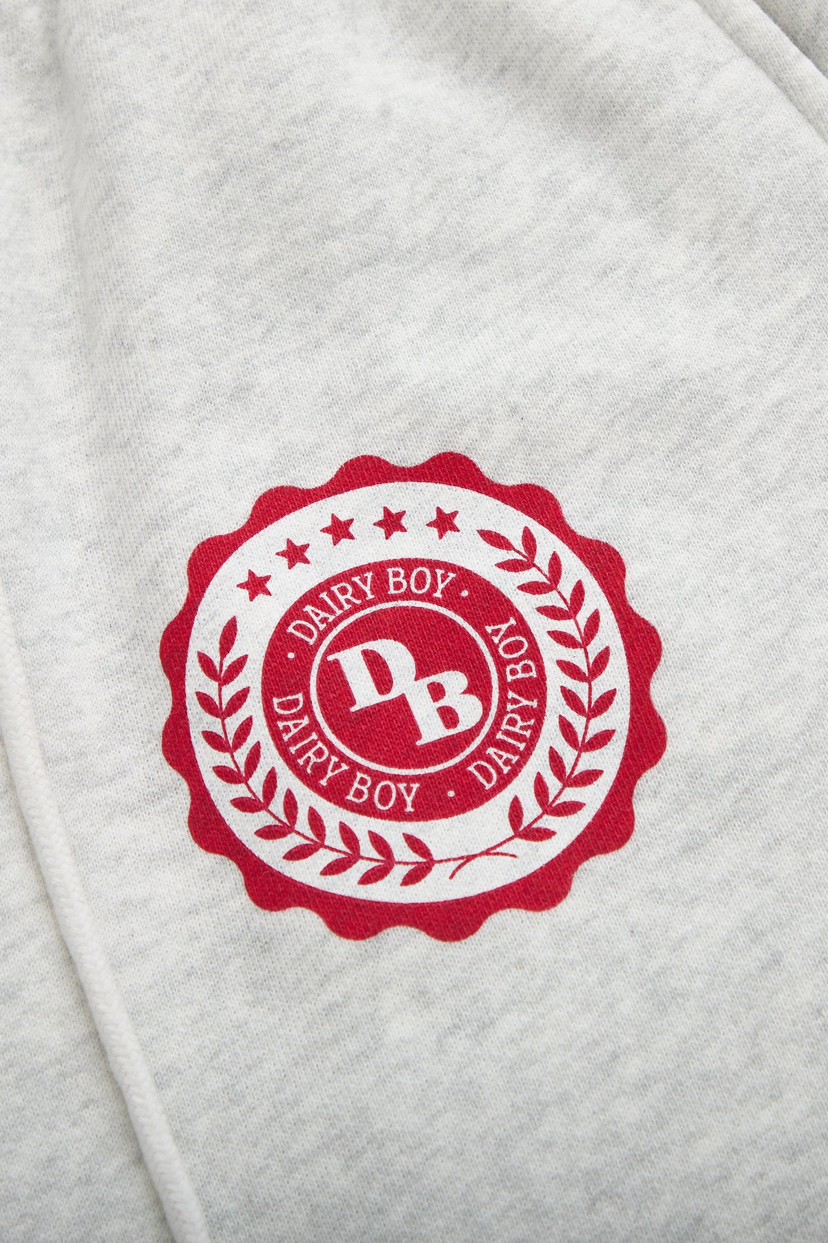 Study Break Straight Leg Sweatpants - Heather Grey/Barn Red - Dairy Boy