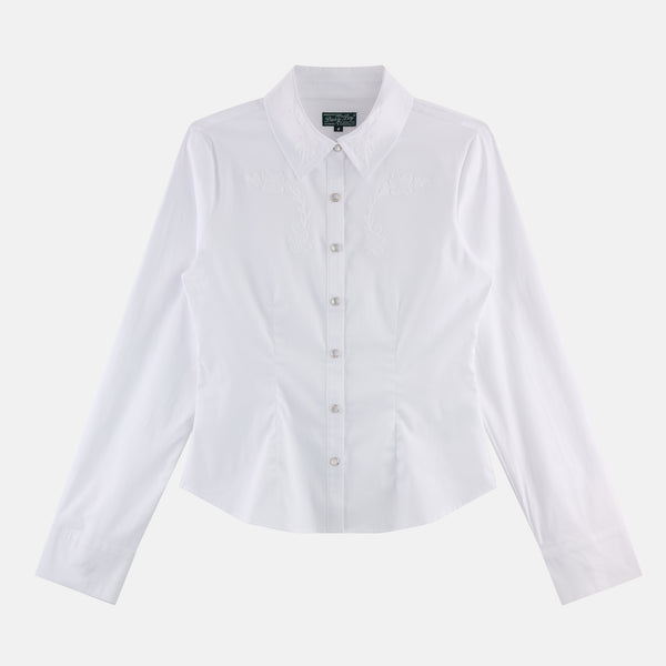 Tailored Pearl Snap Top - Goose