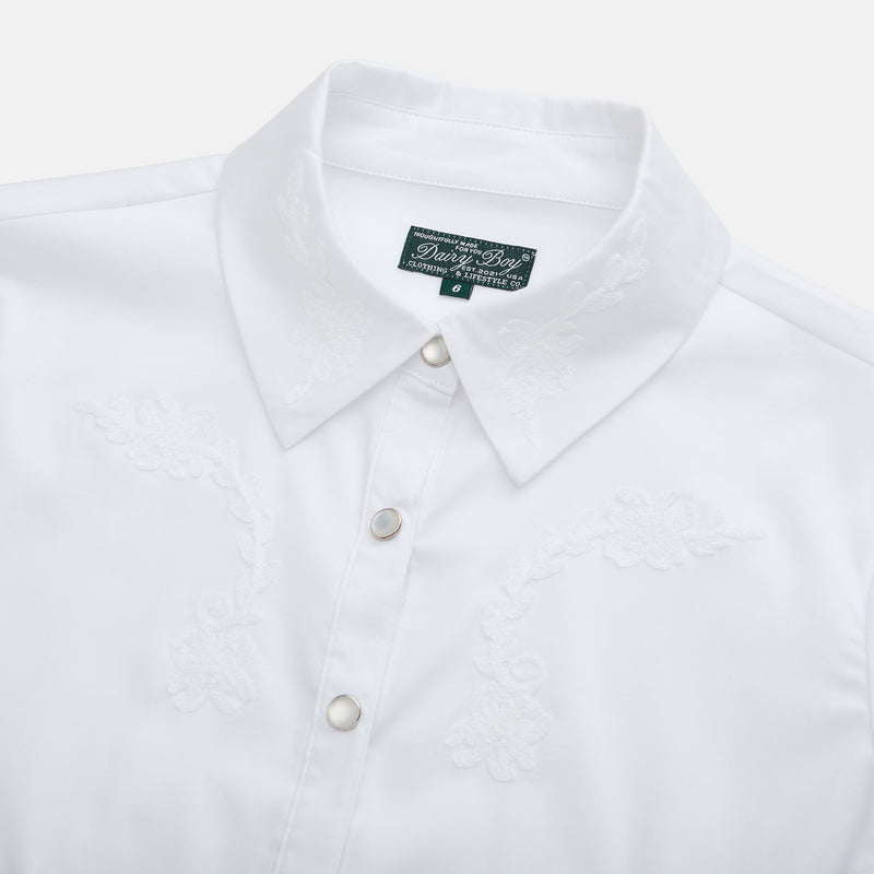 Tailored Pearl Snap Top - Goose