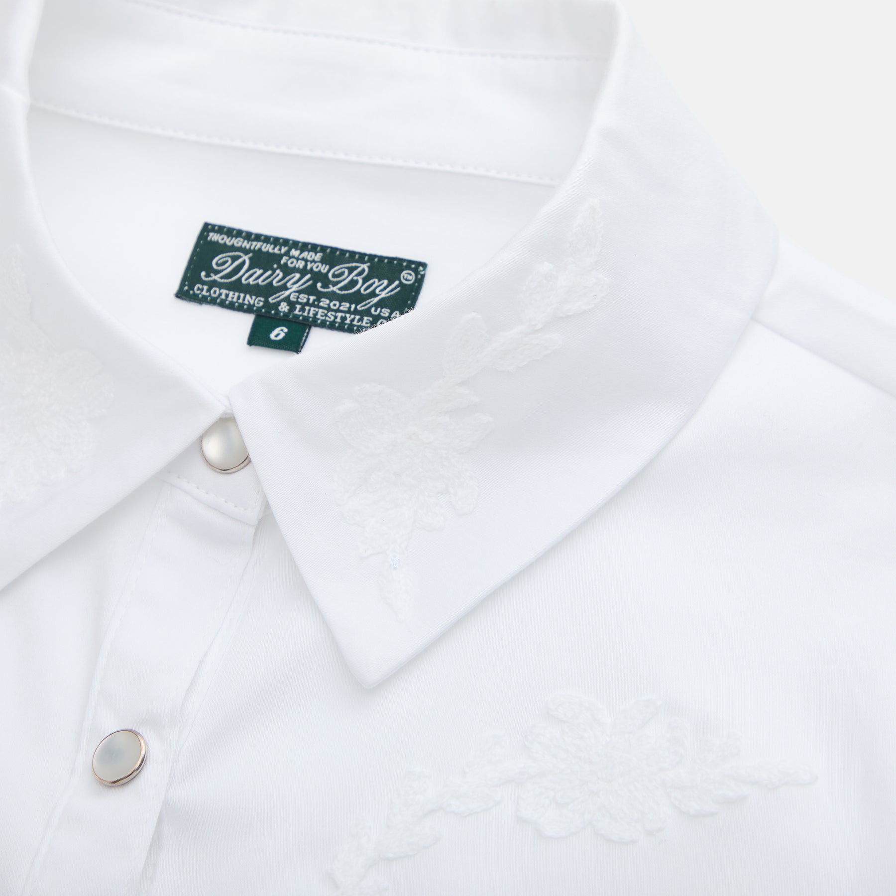 Tailored Pearl Snap Top - Goose Goose / 6 Tailored Pearl Snap Top - Goose Goose / 6