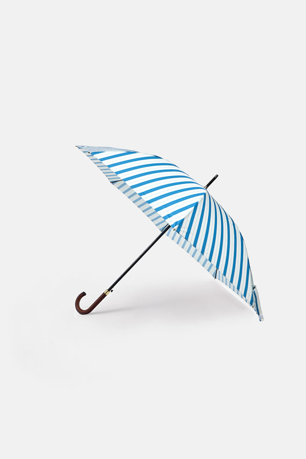 Garden Bed Umbrella - Blue Pinstripe