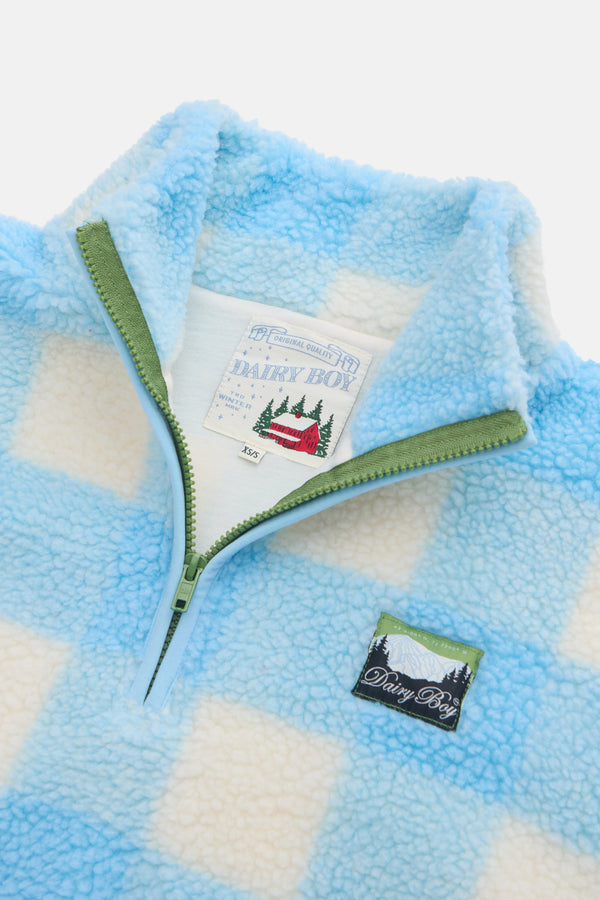 Green Mountain Fleece - Blue Buffalo Check