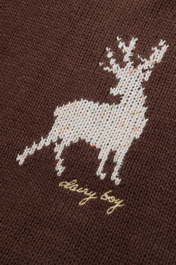 Deer Sweater - Worn Brown