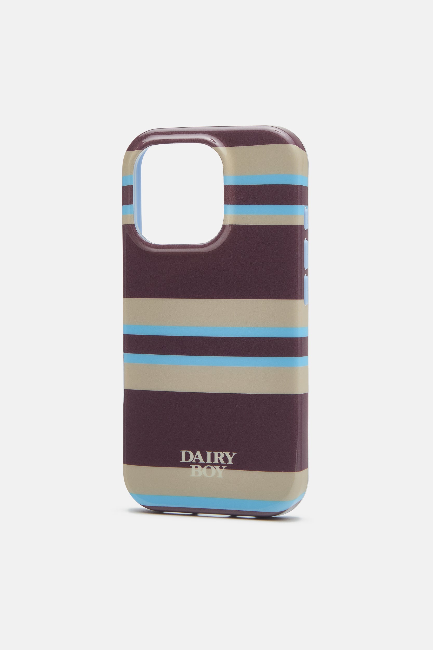 Cashmere Phone Case - Coffee Stripe