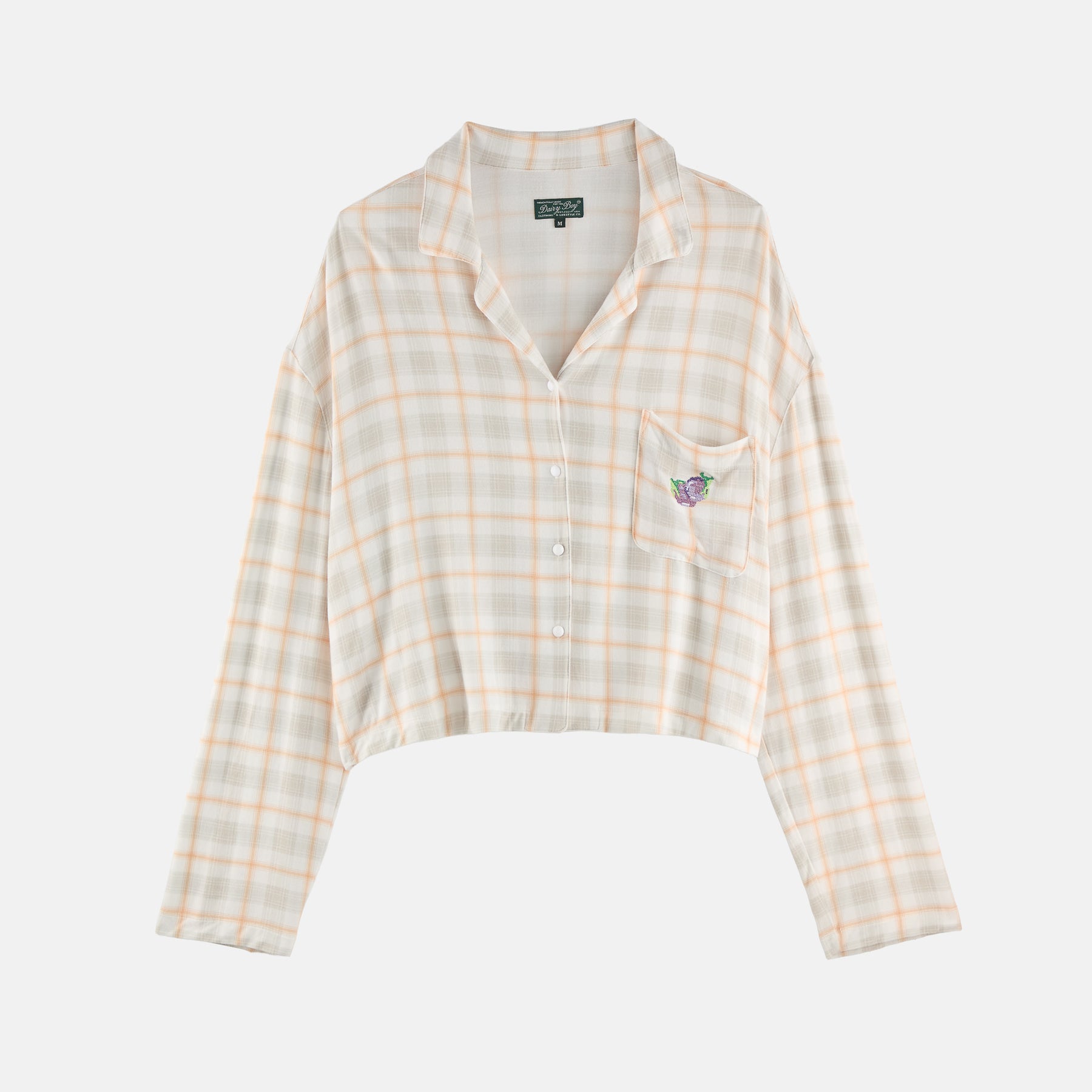 Garden Bed Sleep Set - Eggplant in Sailor Plaid