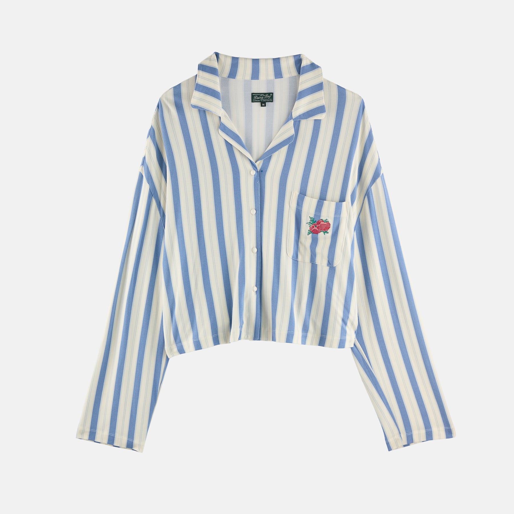 Garden Bed Sleep Set - Tomato in Blue Pinstripe