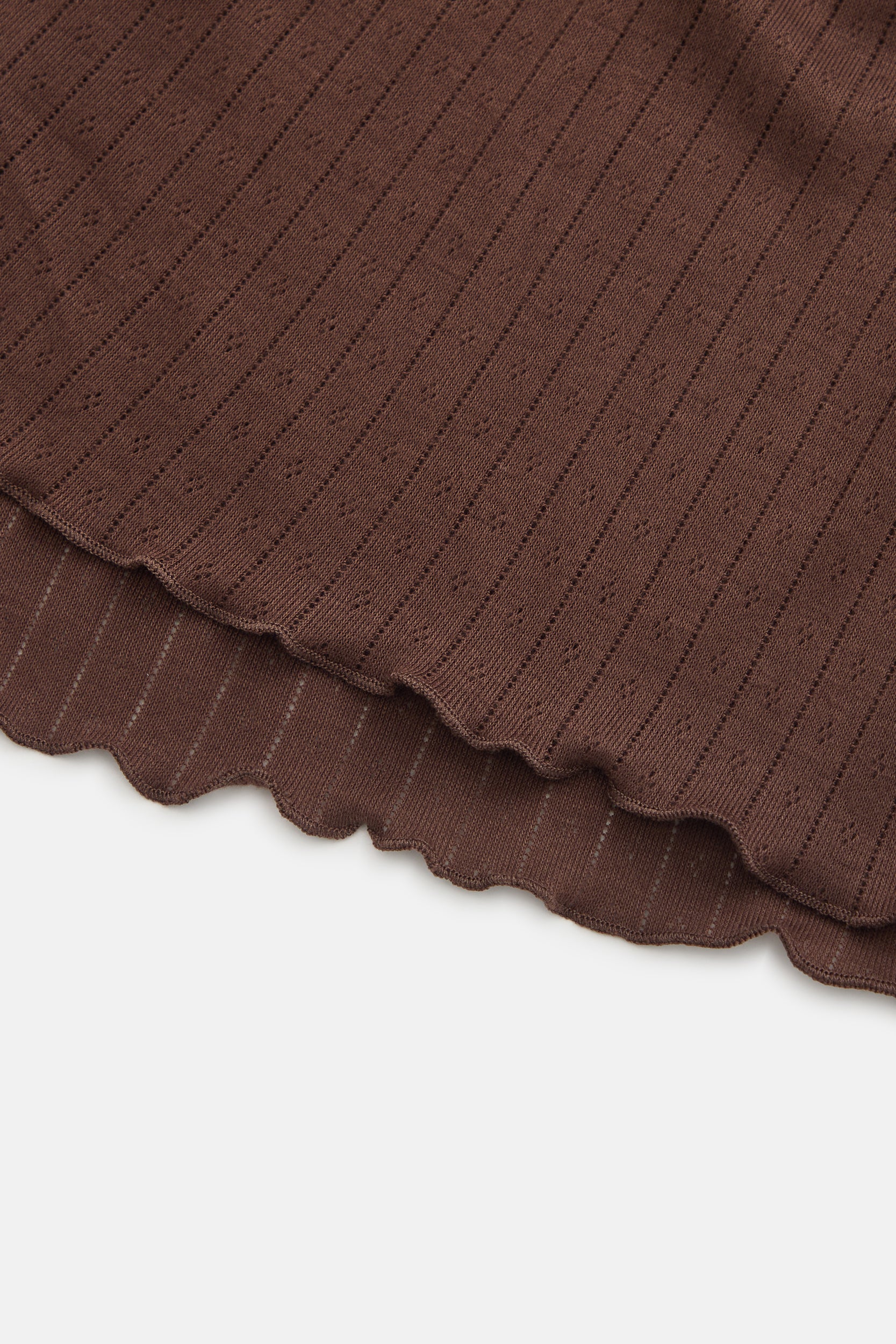 Pointelle Sleep Short - Chocolate