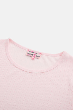 Pointelle Sleep Tee - Blush