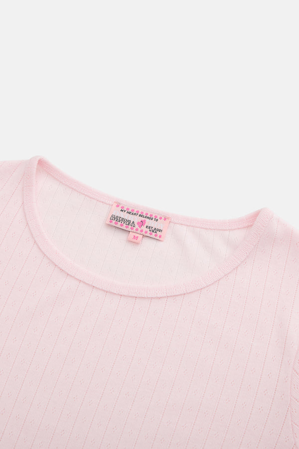 Pointelle Sleep Tee - Blush