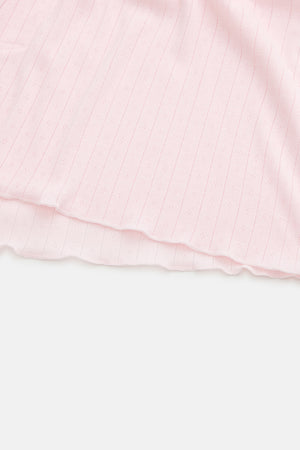 Pointelle Sleep Short - Blush