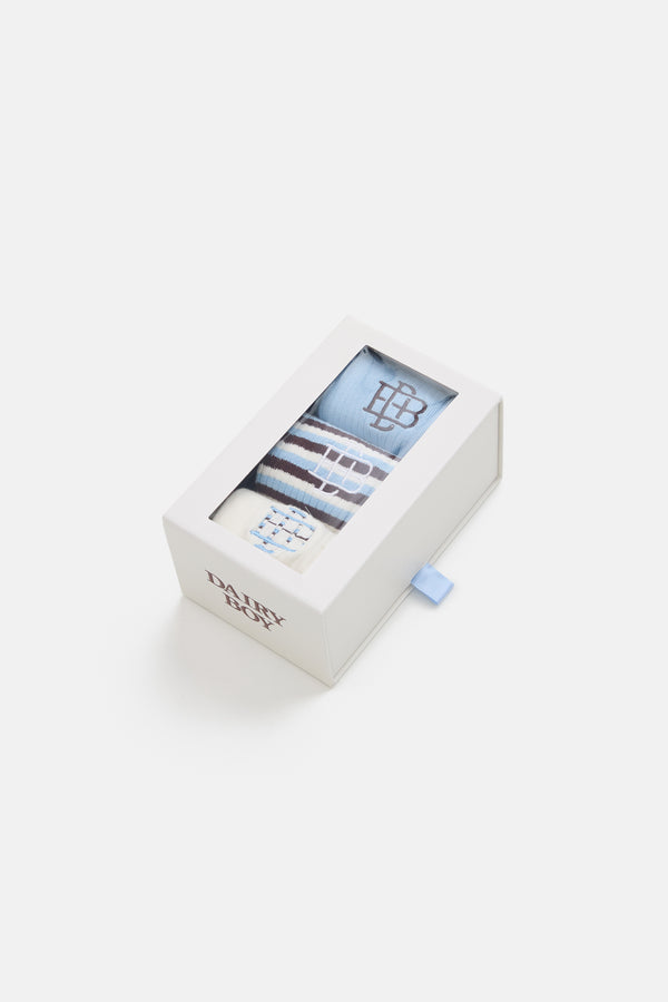 DB Logo Sock Set - Blue Multi