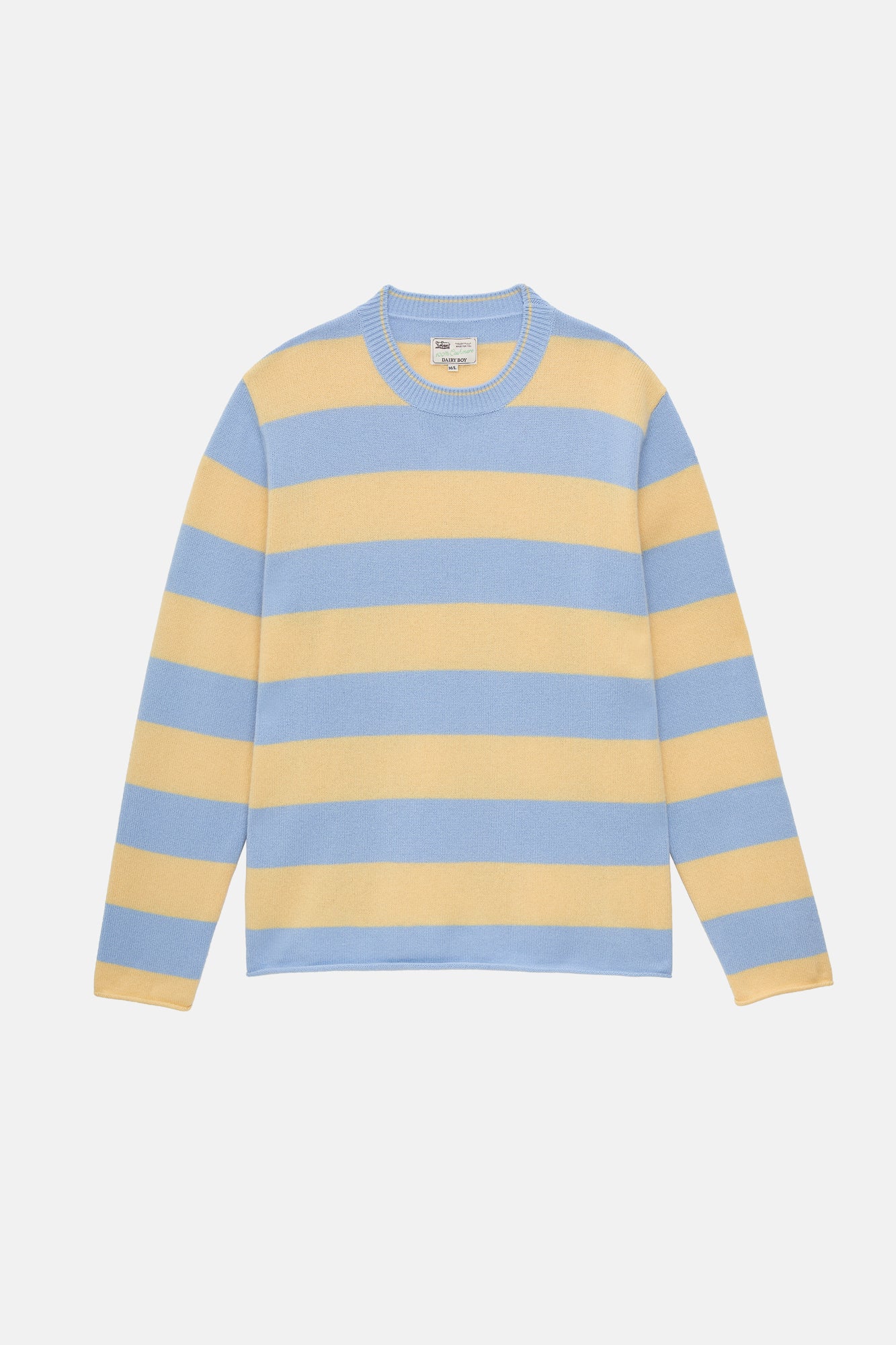 The Cashmere Pullover - Bluebird Stripe