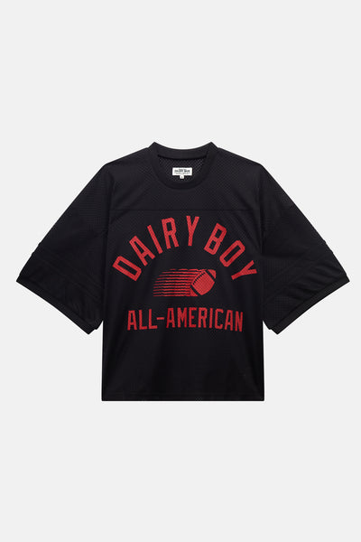 Study Break Varsity Jersey - Black/Barn Red