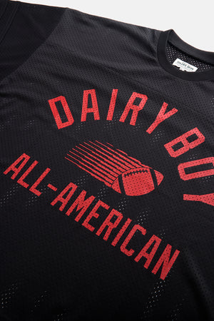 Study Break Varsity Jersey - Black/Barn Red