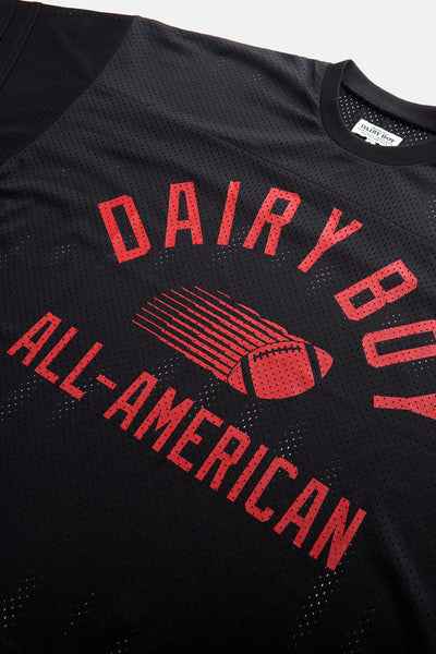 Study Break Varsity Jersey - Black/Barn Red