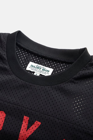 Study Break Varsity Jersey - Black/Barn Red