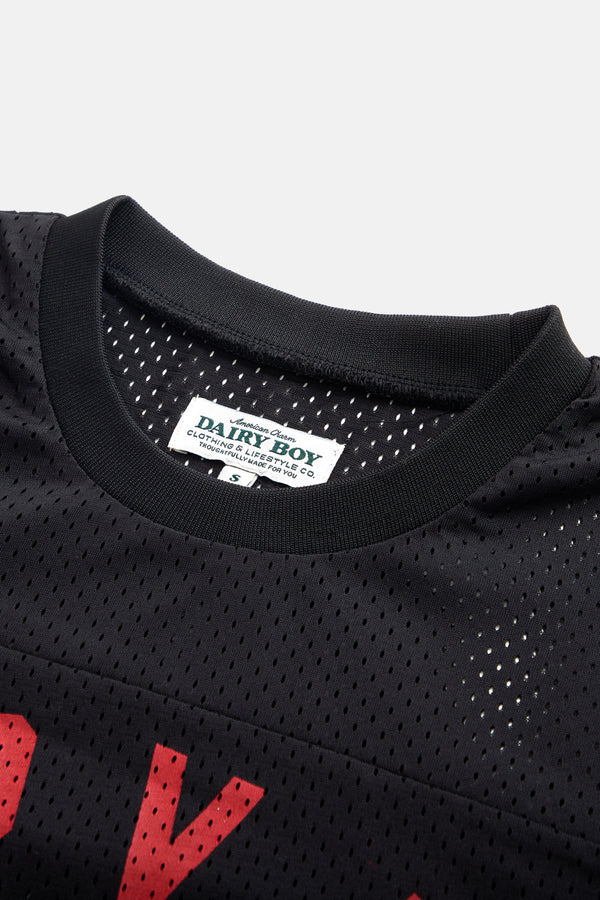 Study Break Varsity Jersey - Black/Barn Red