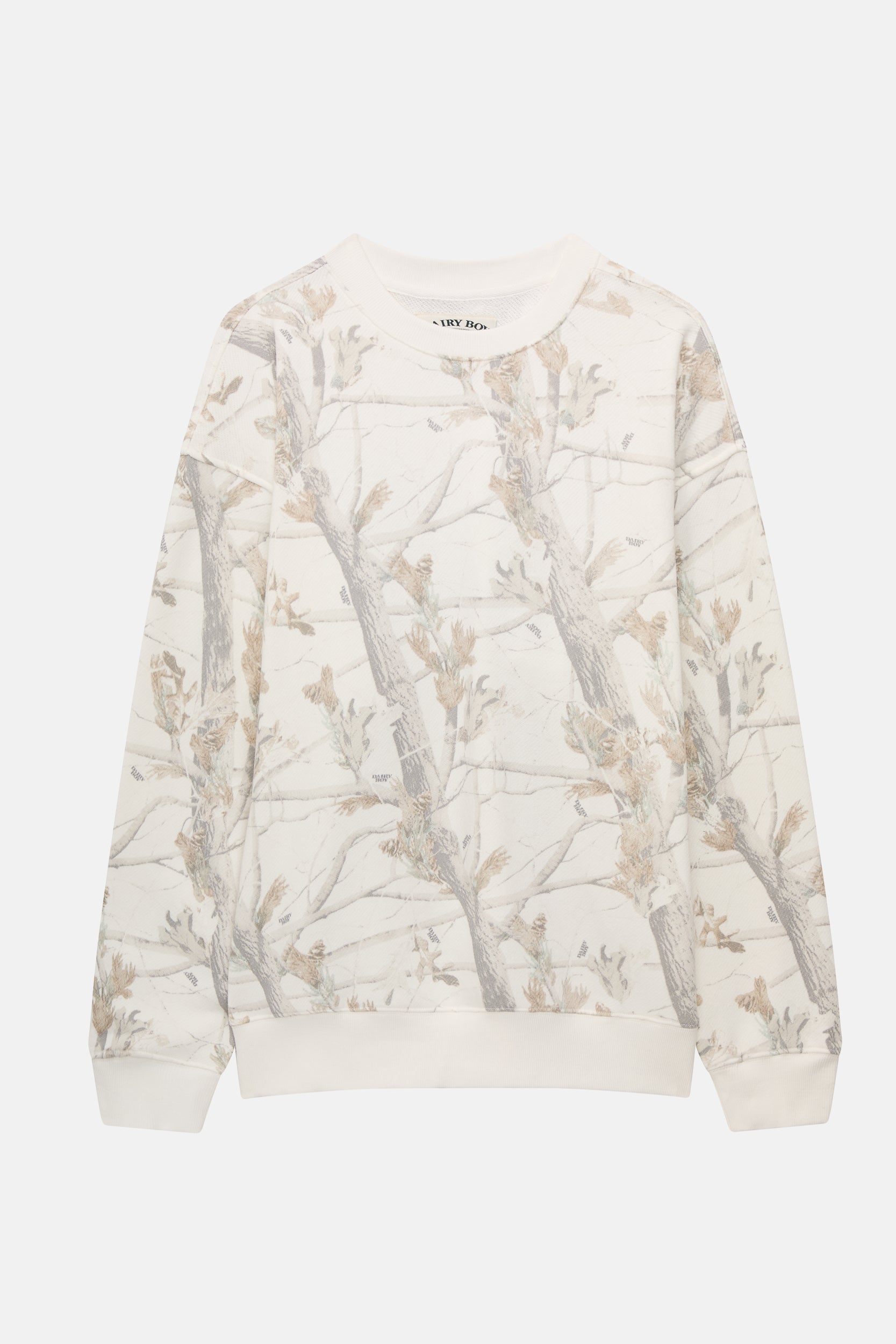 Oversized Crewneck - Woodland Camo/Teddy Applique