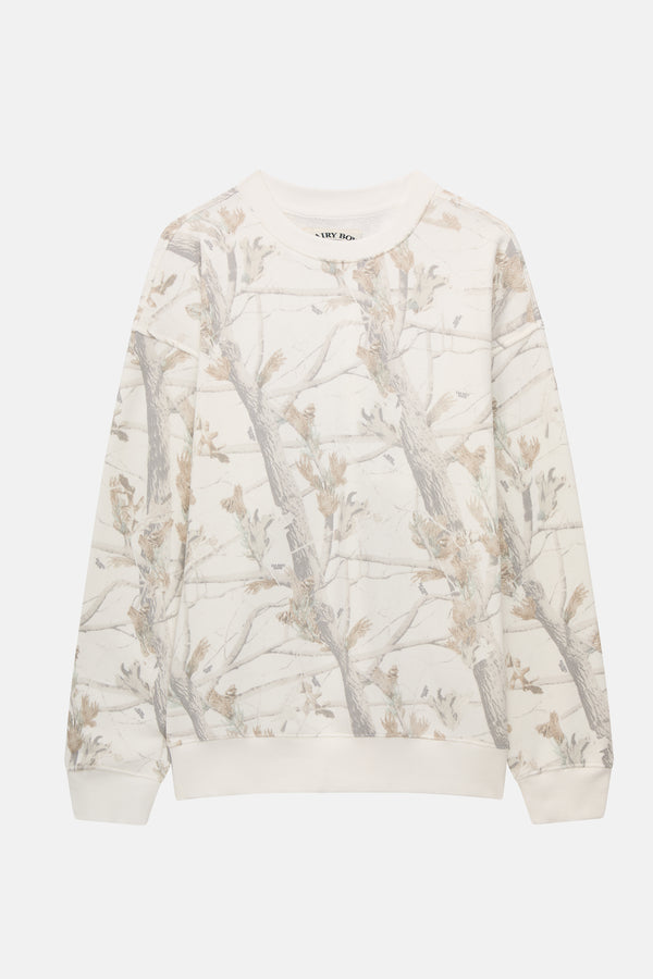 Oversized Crewneck - Woodland Camo/Teddy Applique