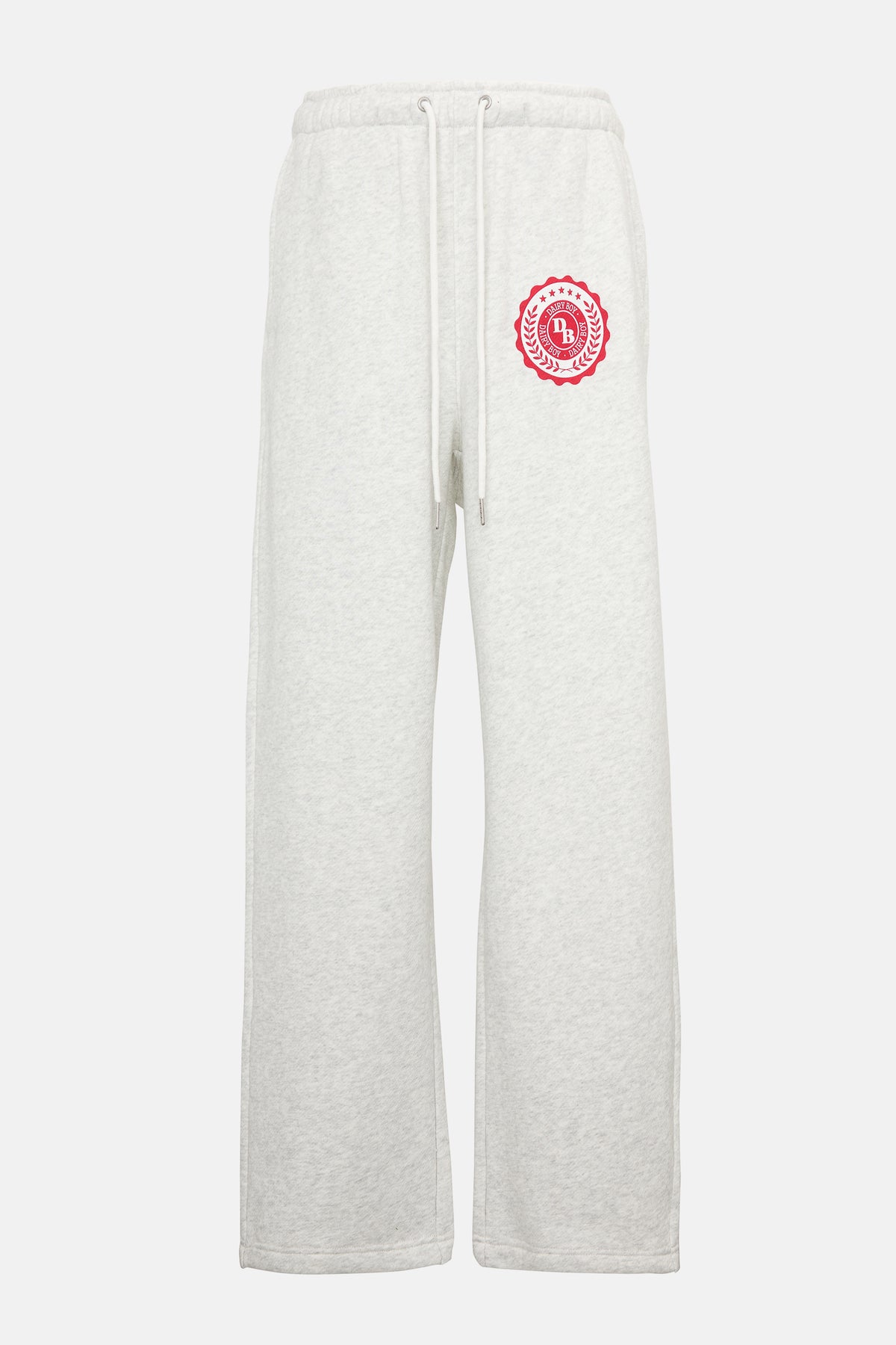 Study Break Straight Leg Sweatpants - Heather Grey/Barn Red - Dairy Boy