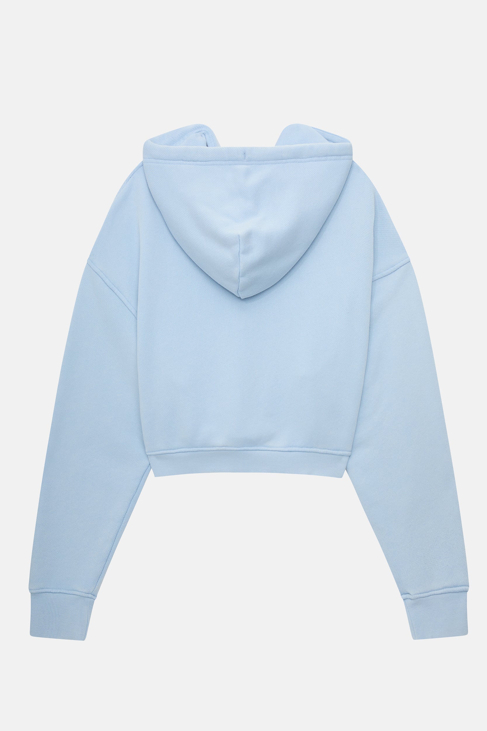 Milk Bottle Cropped Hoodie - Icy Blue