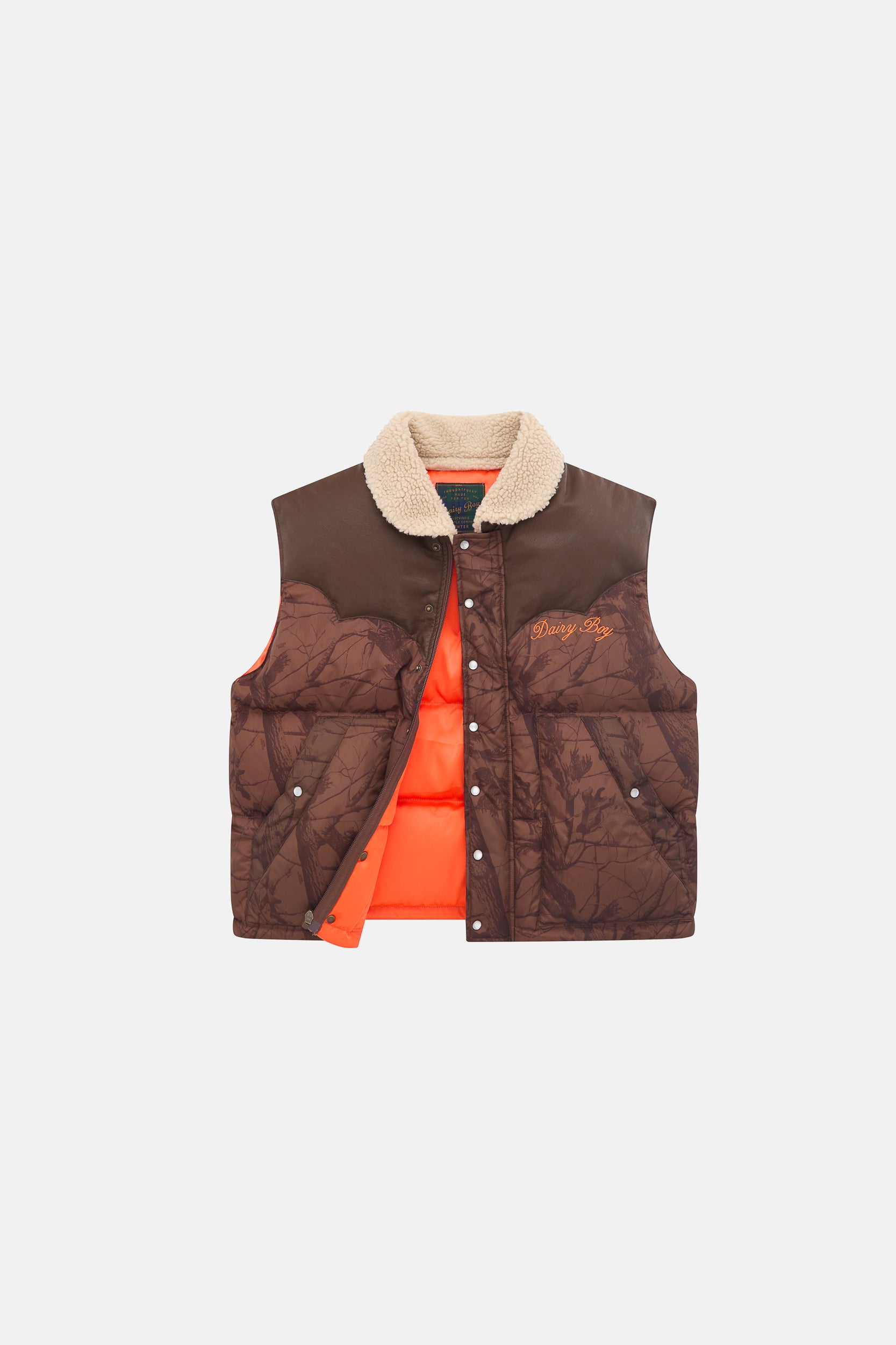 Mountain Puffer Vest - Chocolate Camo