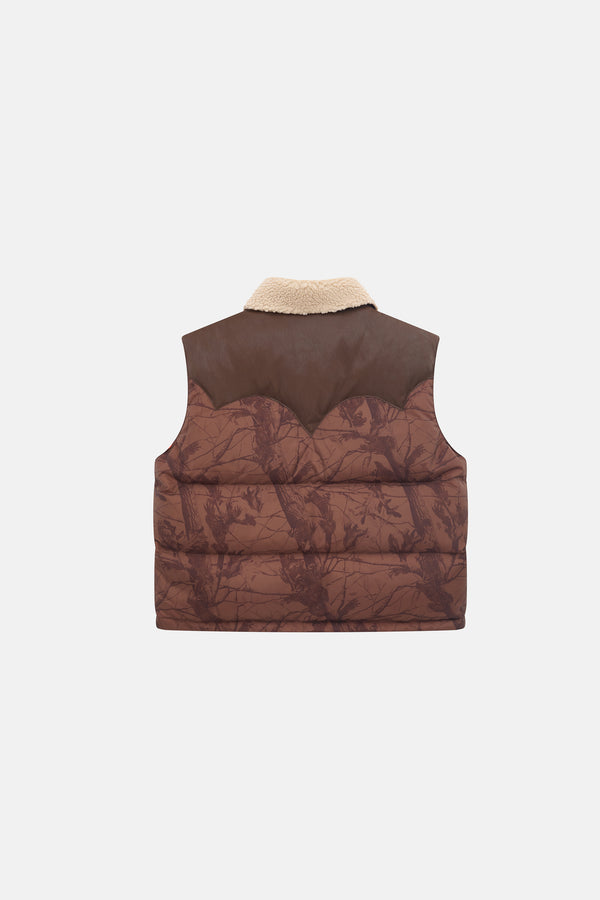 Mountain Puffer Vest - Chocolate Camo