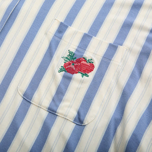 Garden Bed Sleep Set - Tomato in Blue Pinstripe