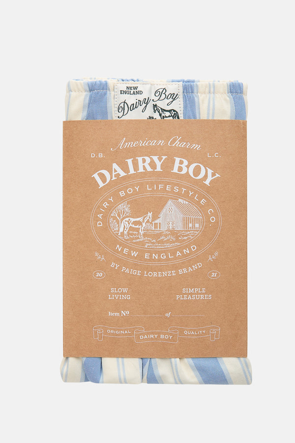 Garden Bed Boxer Shorts - Blue Pinstripe