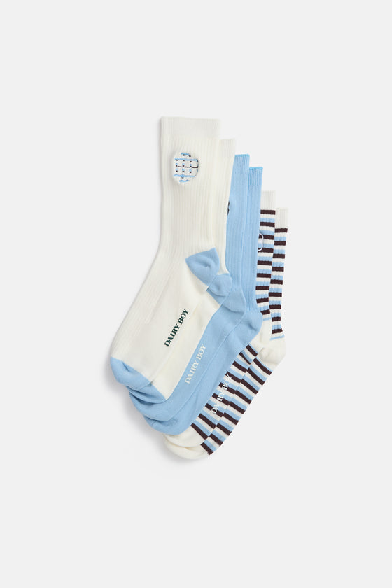 DB Logo Sock Set - Blue Multi