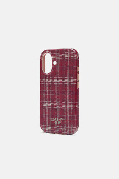 Holiday Phone Case - Red Plaid - Dairy Boy