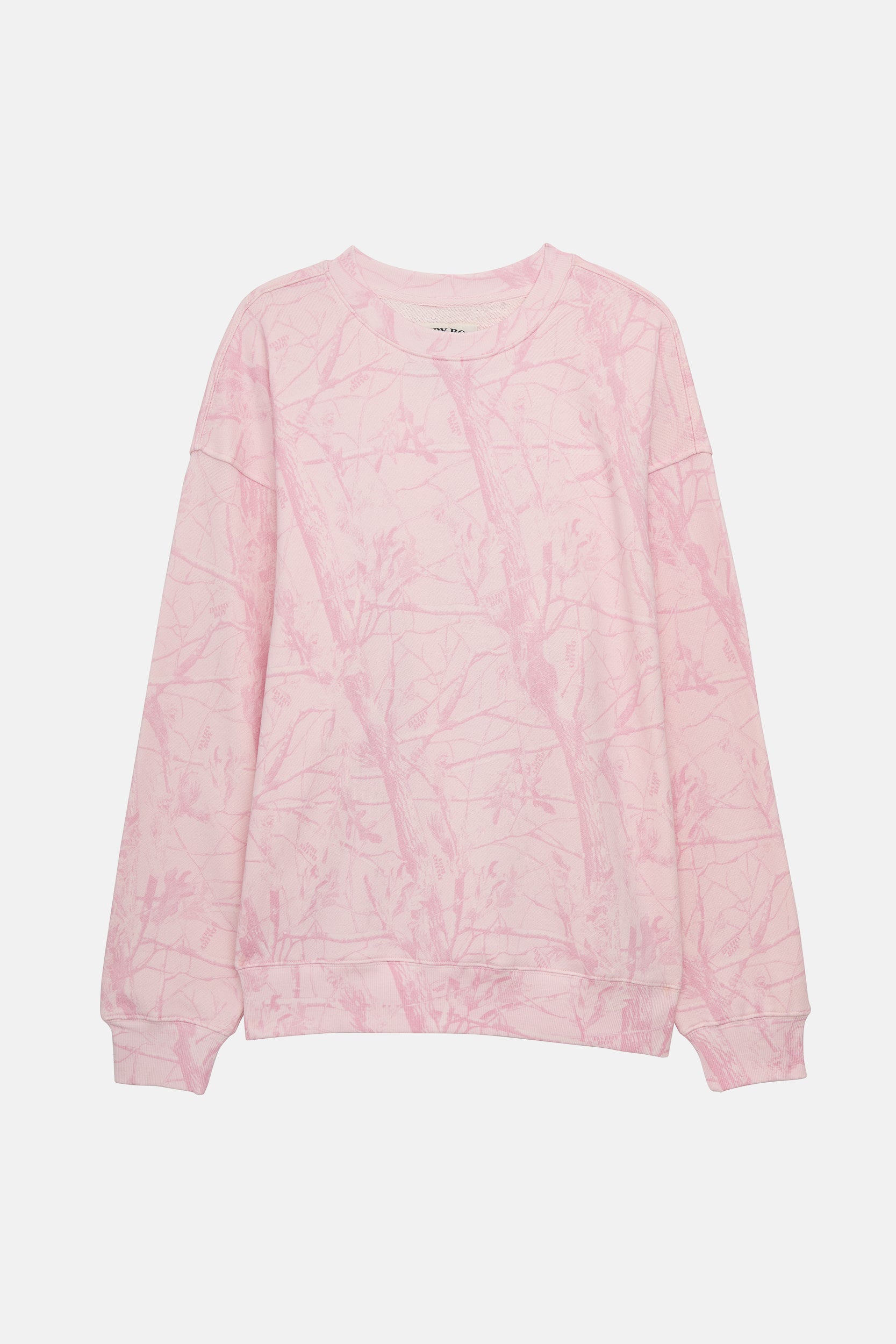 Oversized Crewneck - Bubblegum Camo/Pink Applique