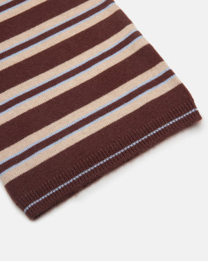 The Cashmere Pant - Coffee Stripe
