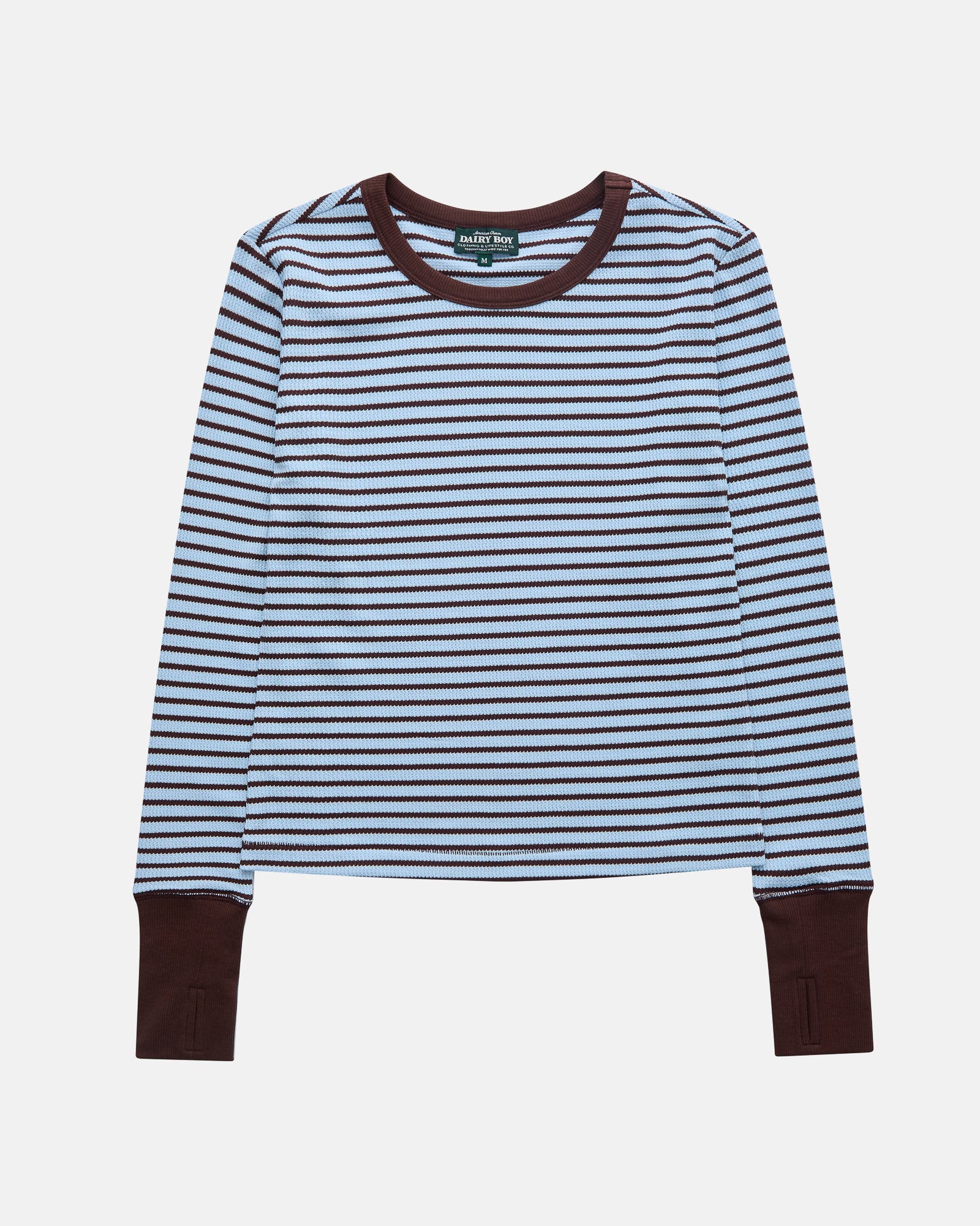 The Everyday Thermal - Blue and Brown Pinstripe