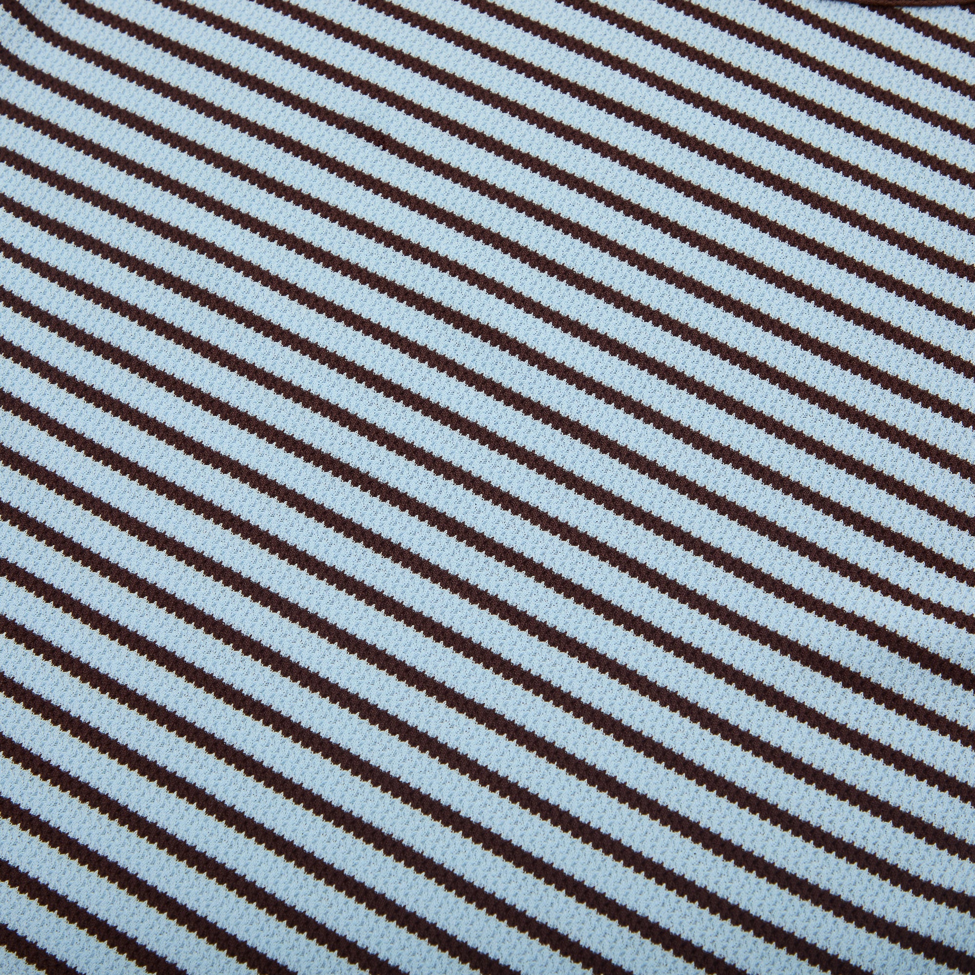 Fabric with blue and brown diagonal stripes