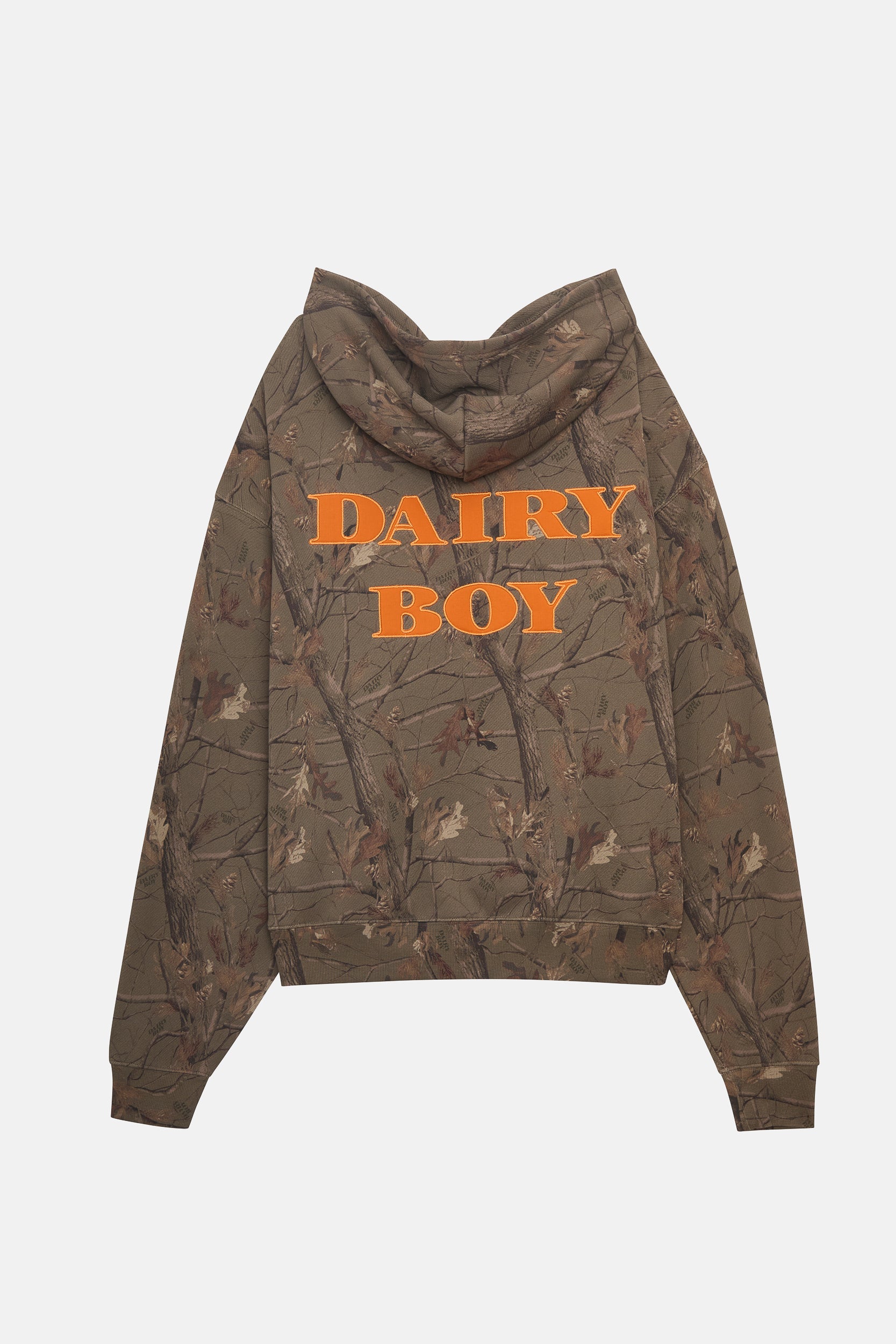 Study Break Boyfriend Hoodie - Evergreen Camo/Champion Orange