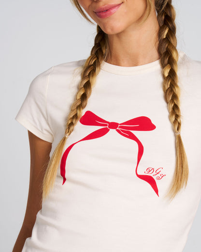 Cherry Ribbon Baby Tee