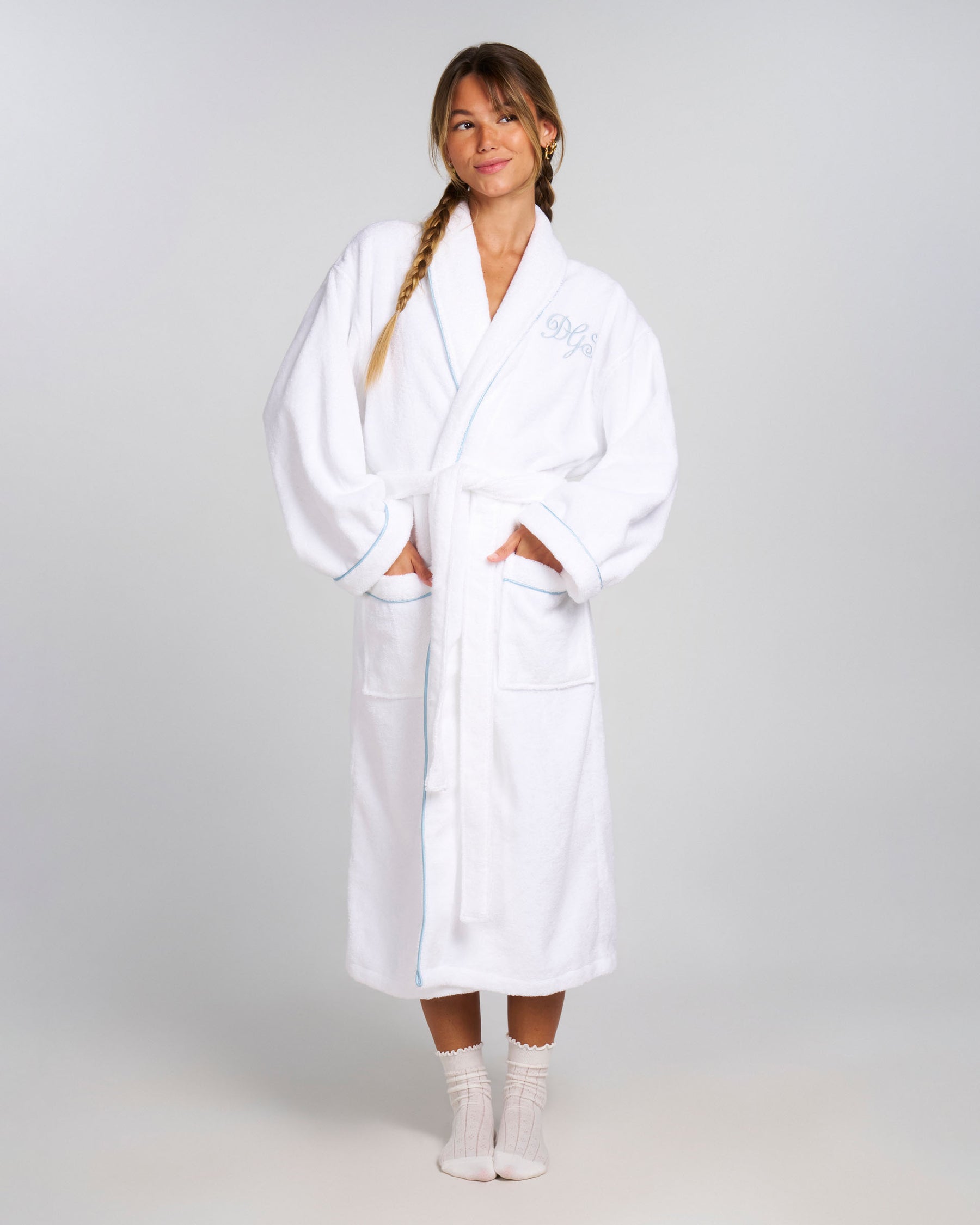 Dairy Girl Summer Robe - Powder Blue