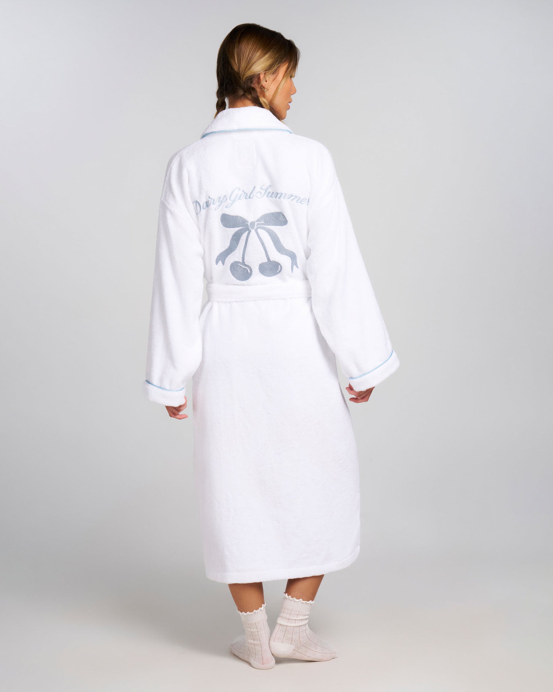 Dairy Girl Summer Robe - Powder Blue